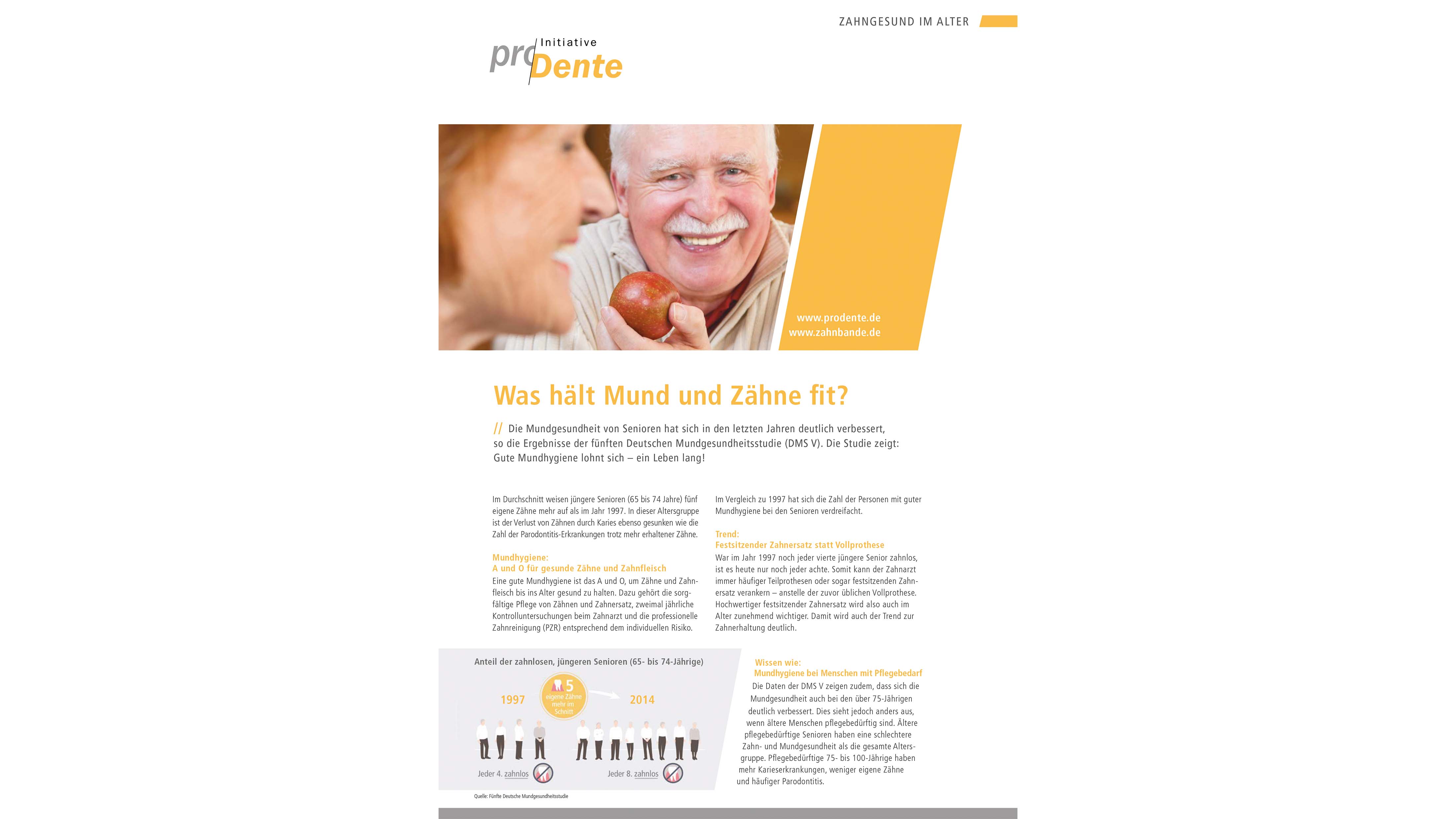 Magazin Zahngesund im Alter